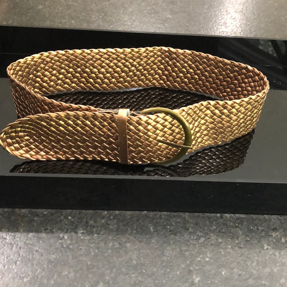 Shiny Wide Braided Copper 37” Belt